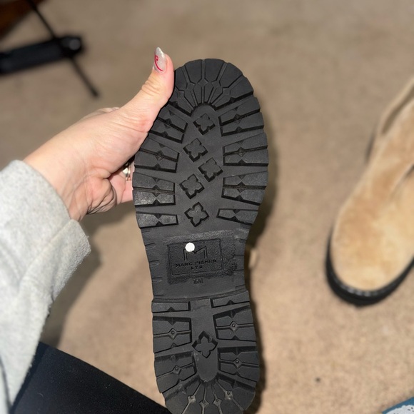 Tan Suede Ankle Boots by Marc Fisher - Picture 7 of 9